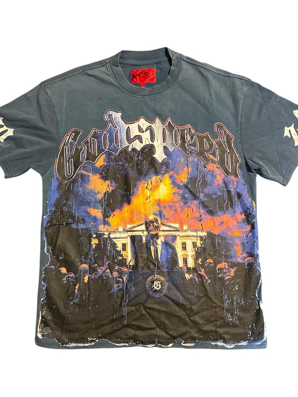 Godspeed V.O.D T-Shirt Washed Blue Size L